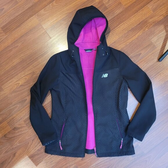 New Balance Womens Medium Black & Pink Softshell Jacket - Picture 8 of 10